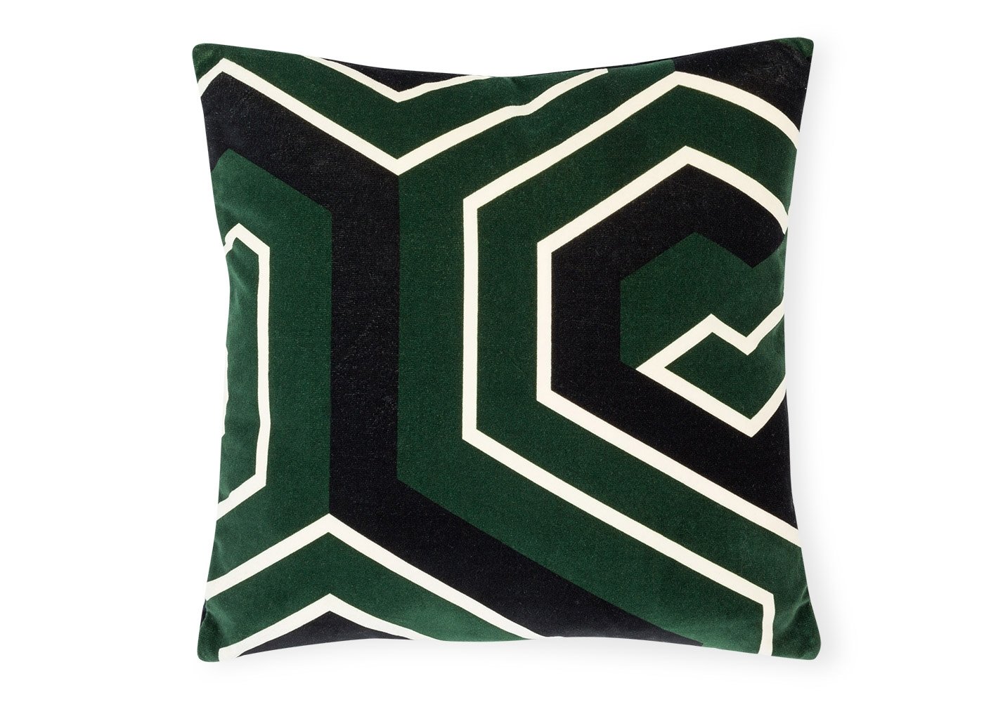 One Nine Eight Five Velvet Geo Cushion