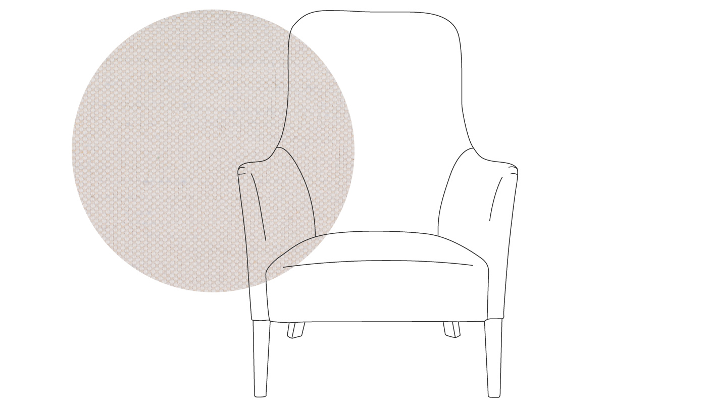 Pinch Pendel Armchair Capelo Linen-Cotton Sea Salt Oak