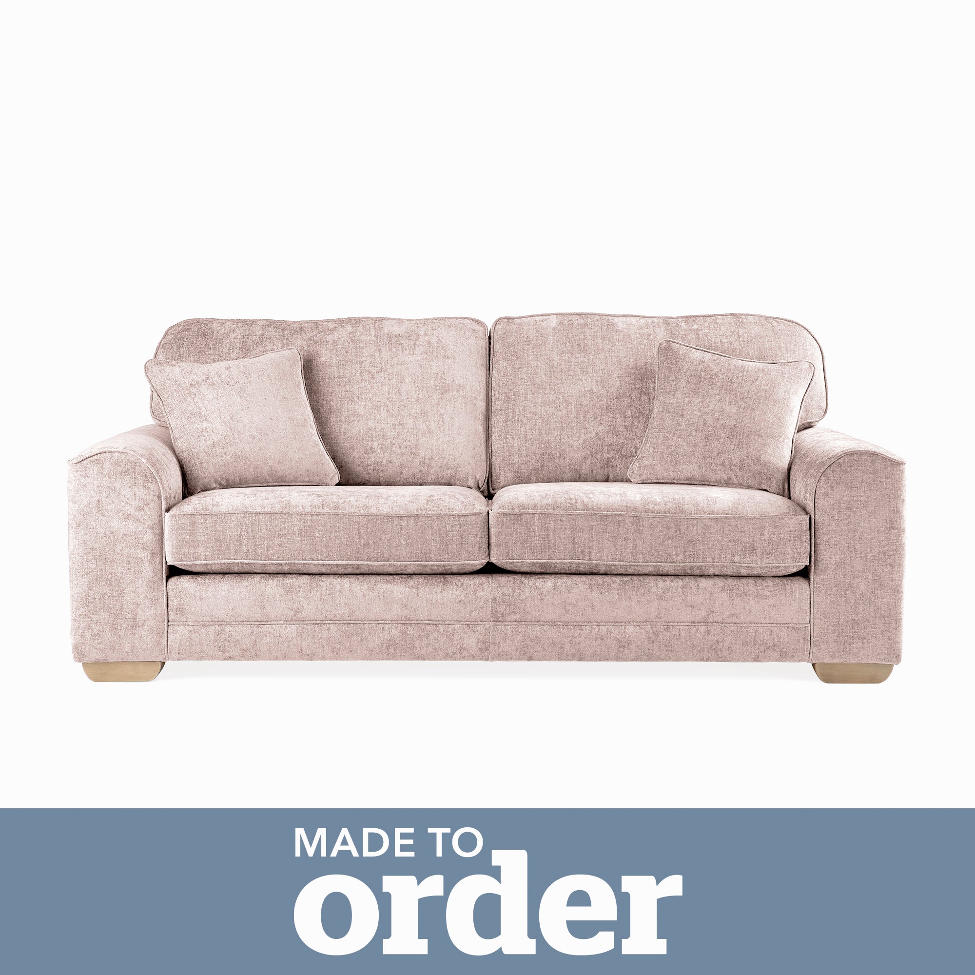 Morello 3 Seater Sofa Luxury Chenille Premium Chenille Rosewood