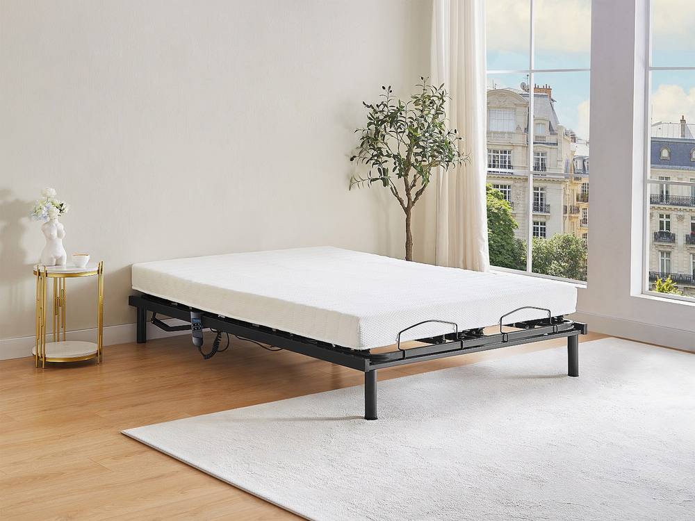 Vente-unique Electric Adjustable Bed With 5 Levels - 140X200 Cm - OKIN Motor in Black
