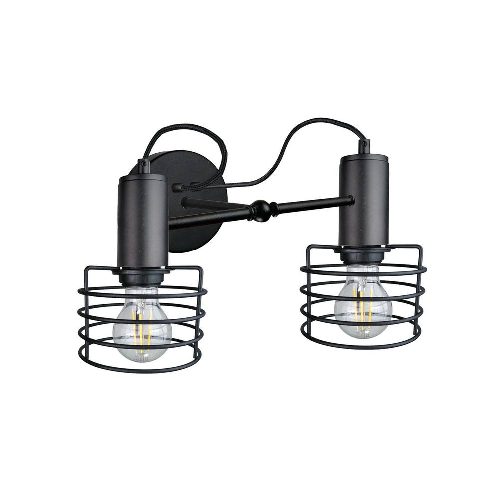 Netlighting Rune Wall Lamp Black 25cm 2x E27