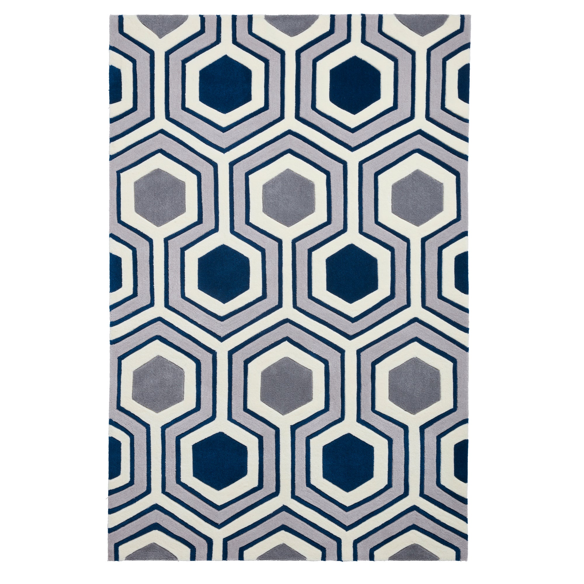 Hong Kong 3661 Rug Grey and Blue