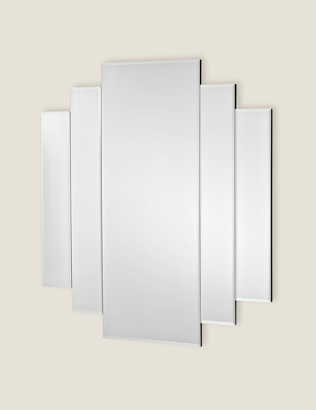 DAR Odeon Rectangular Wall Mirror Silver