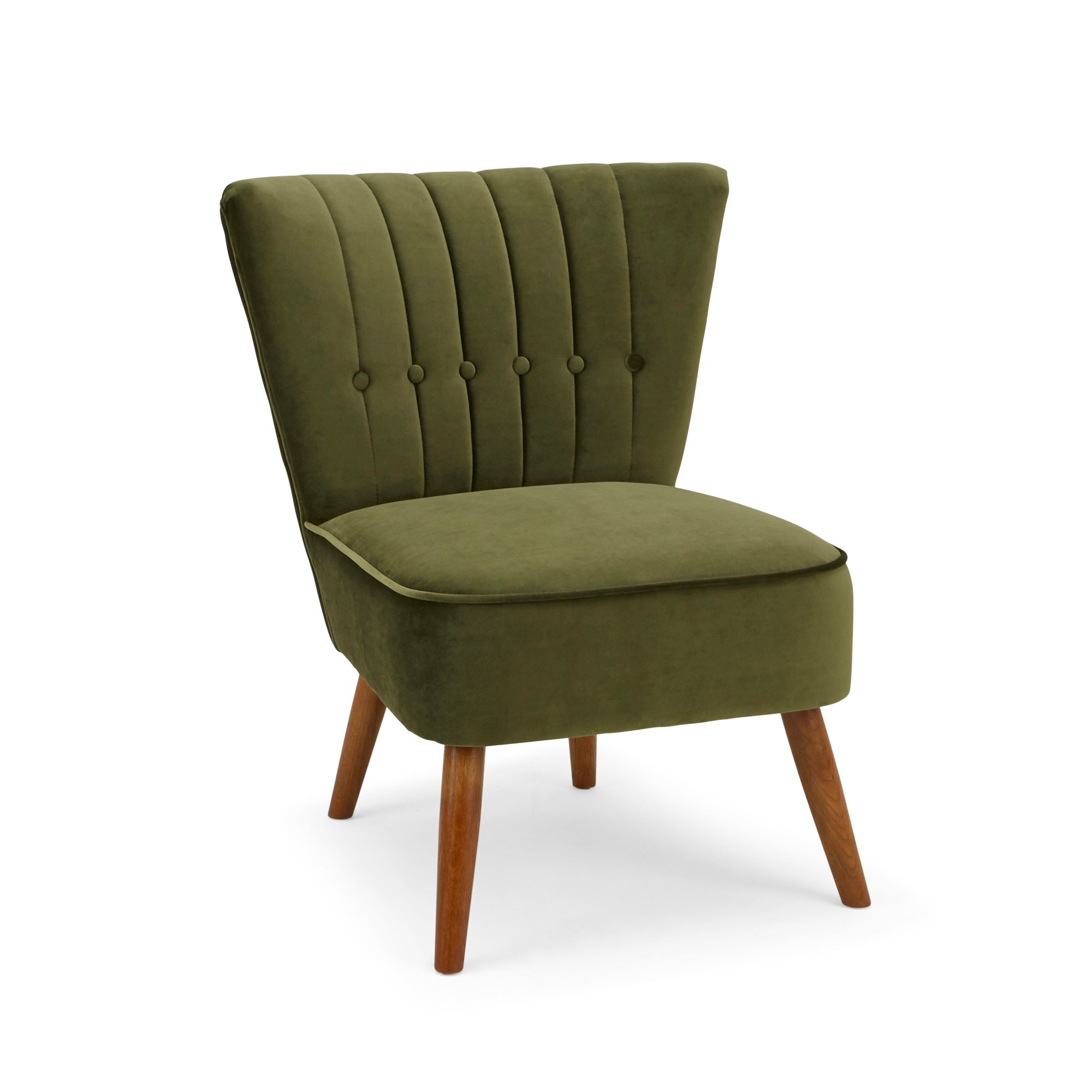 Isla Velvet Cocktail Chair - Olive Olive (Green)