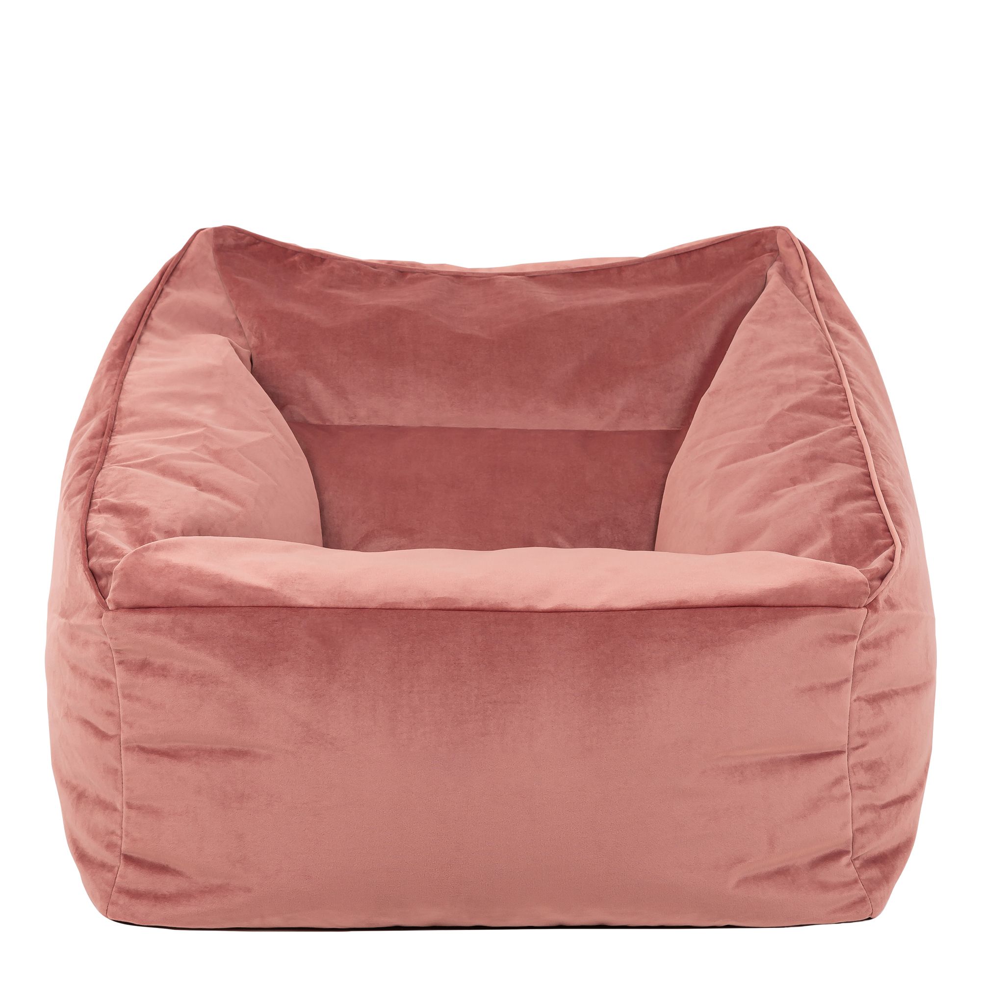 icon Natalia Velvet Adults Bean Bag Armchair, Large Beanbag Dusk Pink in Light Pink
