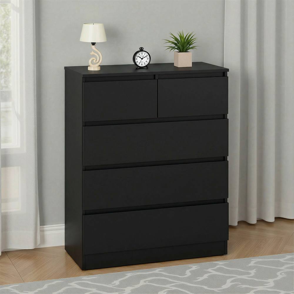Seconique Malvern 3+2 Drawer Chest - Black