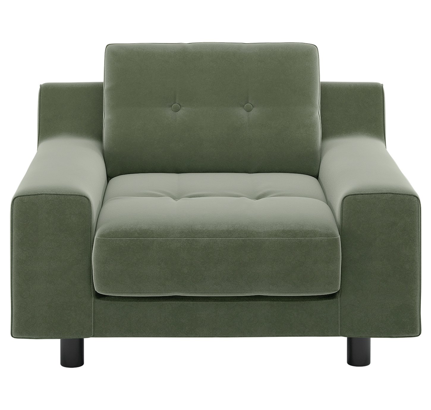 Habitat Hendricks Sage Green Velvet Armchair