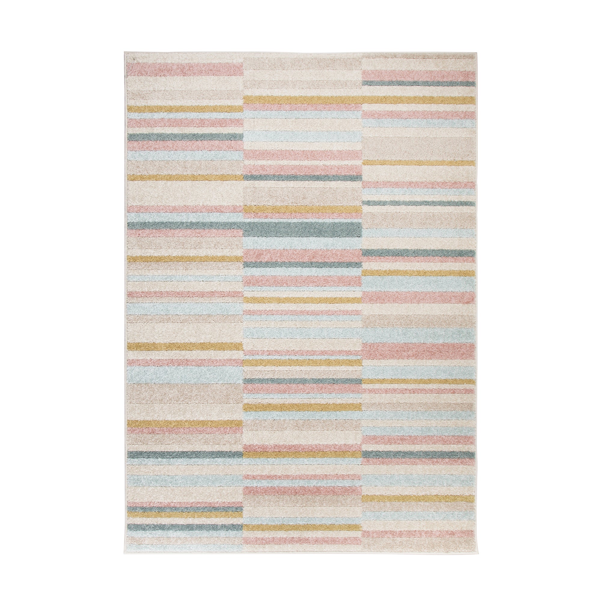 Urban Lines Geometric Rug Pink, Blue and Yellow