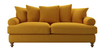 Teddy 3 Seat Sofabed in Mango Brushed Linen Cotton - sofa.com