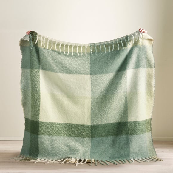Catherine Lansfield Faux Mohair Check Throw Blanket 130cm x 170cm 3