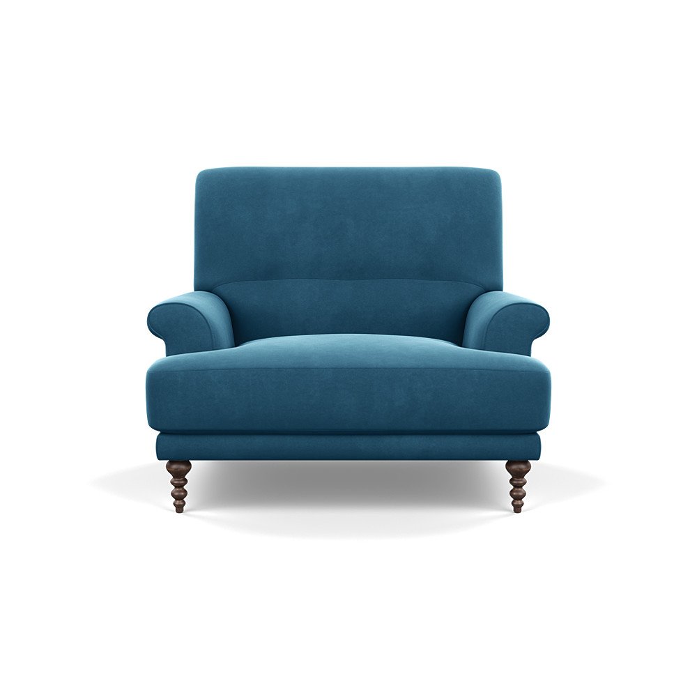 SCP Oscar Informal Armchair Varese Velvet Delft Walnut Feet