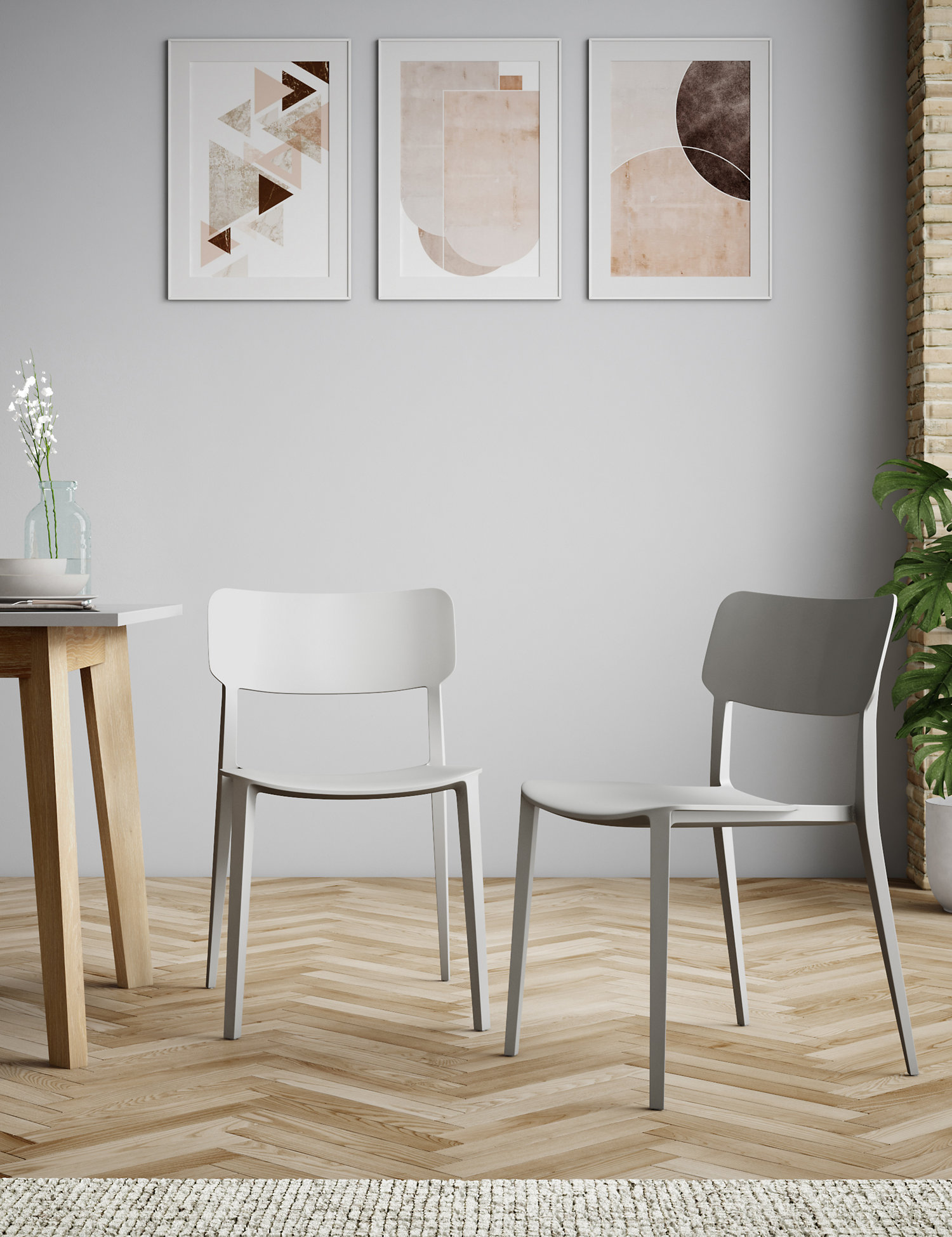 M&S Loft Set of 2 Modern Dining Chairs