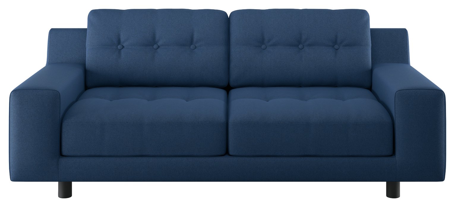 Habitat Hendricks 2 Seater Fabric Sofa - Navy