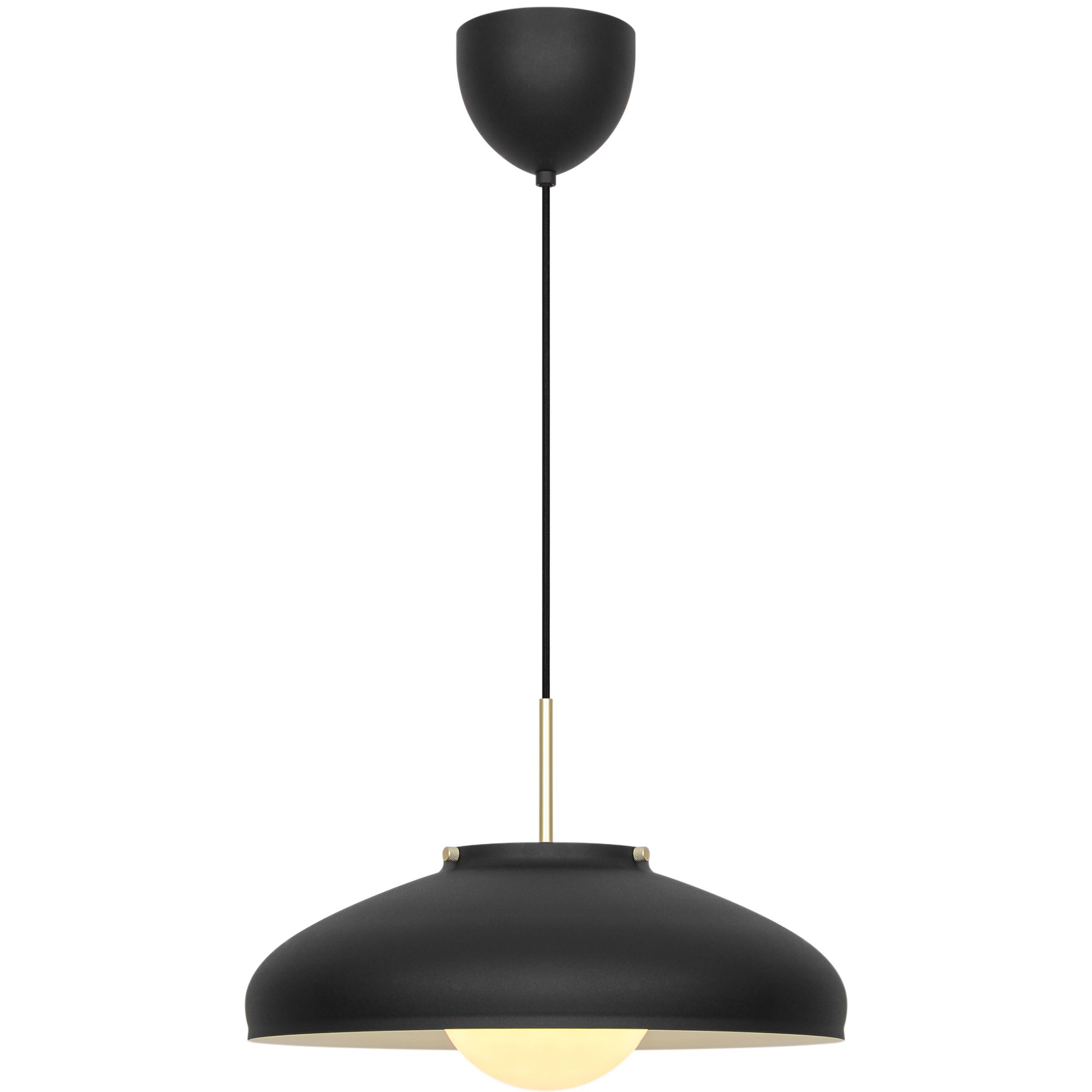 Nordlux Premium Indoor Pendant Light Black Metal E14 Glass Shade - Mains Powered, IP20