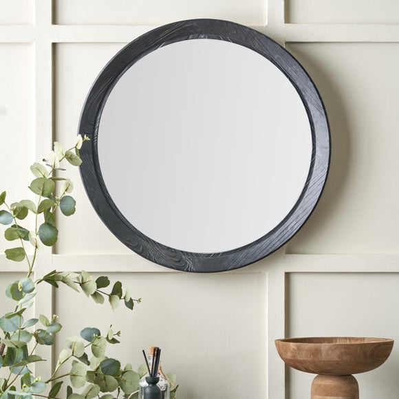 Elwood Fir Wood Effect Round Wall Mirror
