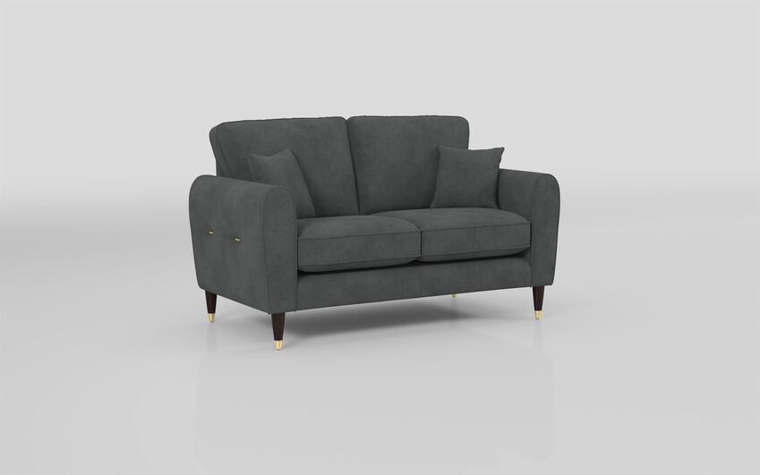 Grey Fabric Newsham 2 Seater Sofa Standard Back