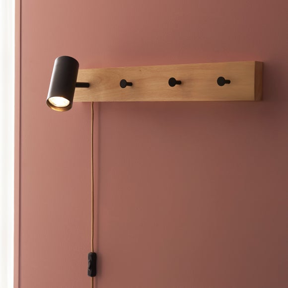Jacques Plug In Wall Light & Clothes Hanger
