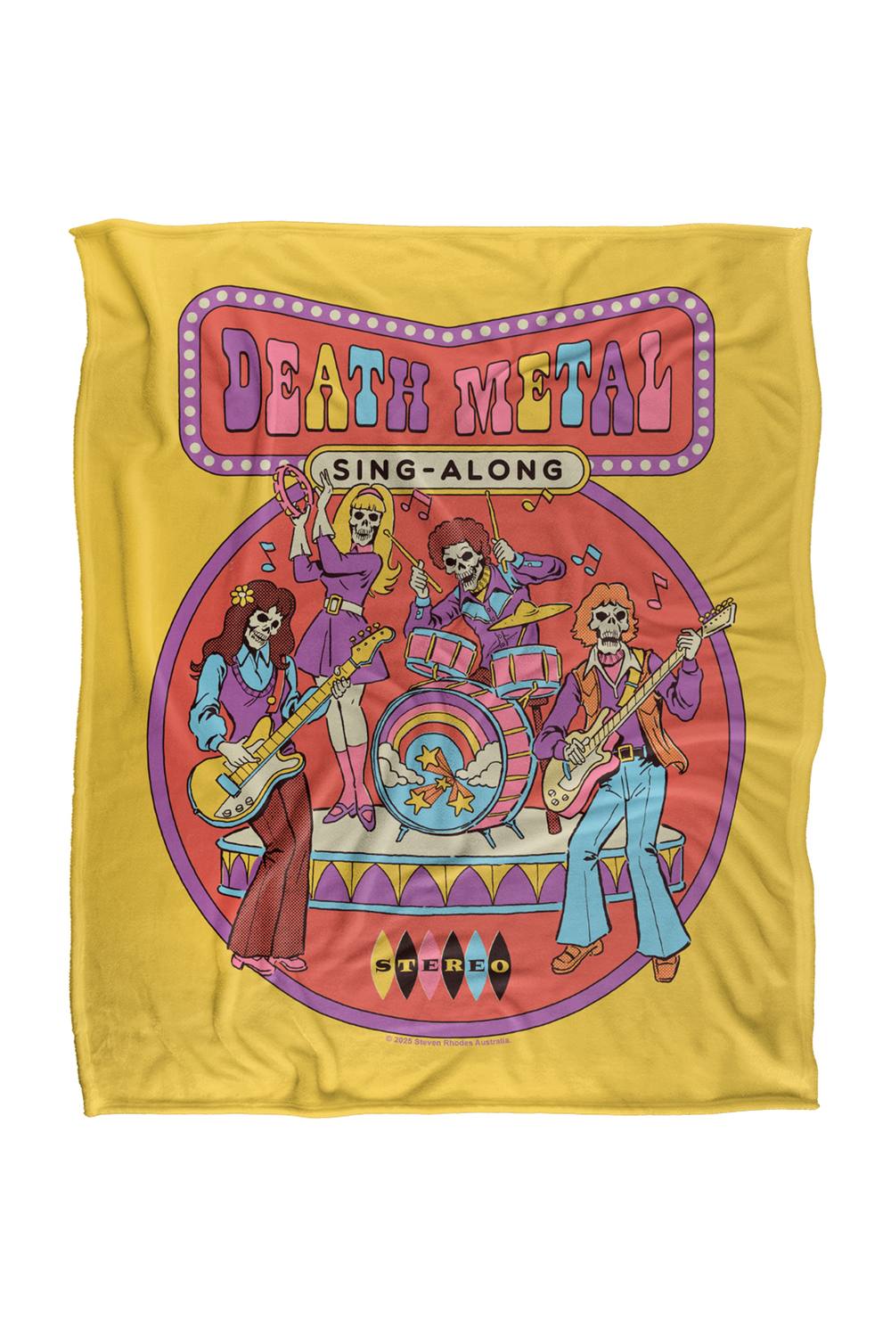 Steven Rhodes Death Metal Singalong Silky Super Soft Throw Blanket