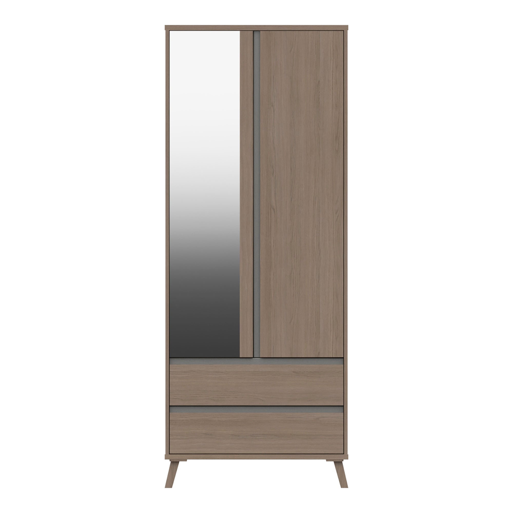 Jenson 2 Door Combi Wardrobe Grey