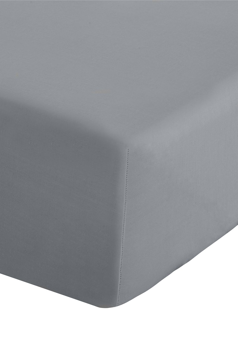 Catherine Lansfield 'Easy Iron Percale' Combed Polycotton 35cm Depth Sheet in Grey | Size: Super King Fitted