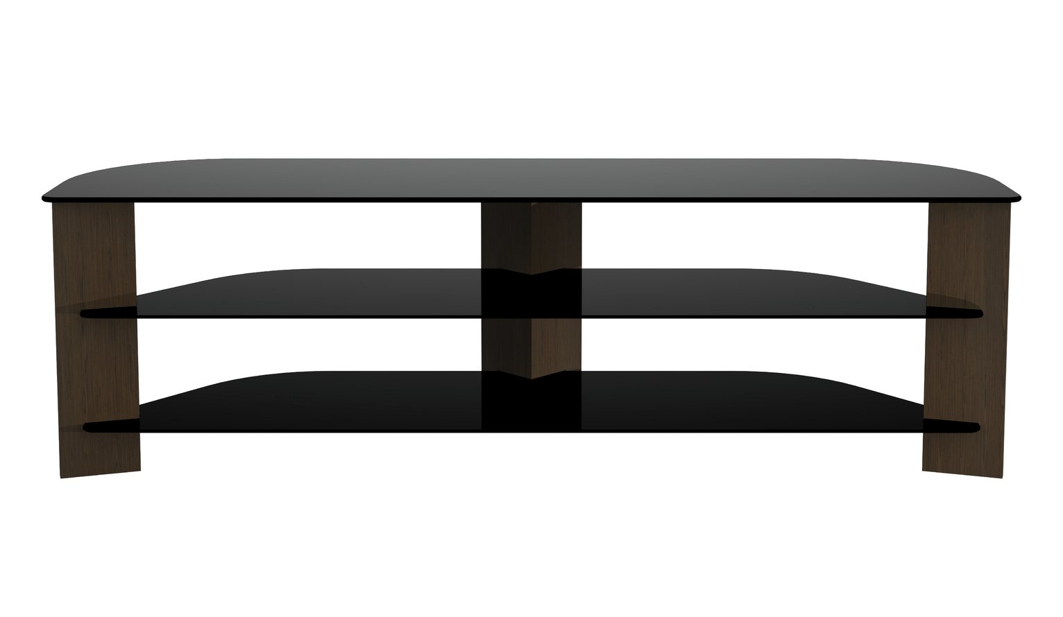 AVF Up To 75 Inch Large Glass TV Stand - Black / Walnut