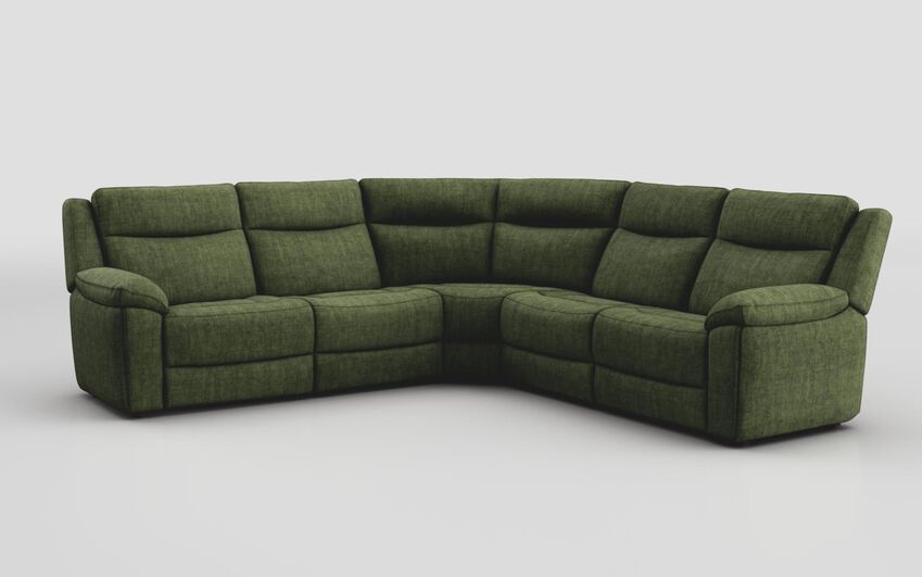 Green Fabric Villa 3 Corner 3 Sofa