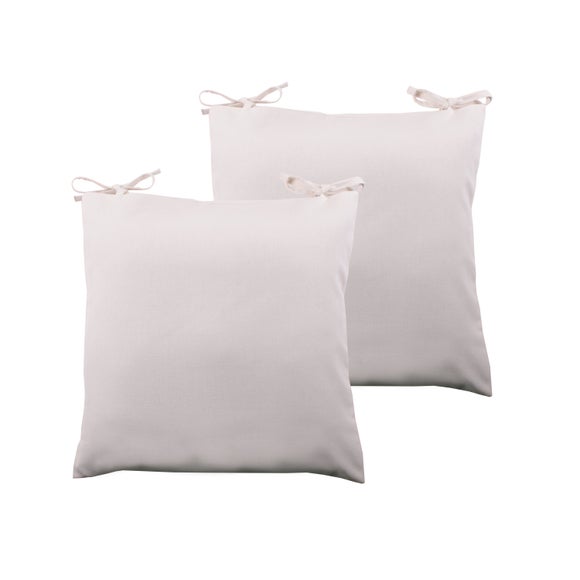 Set of 2 Plain Seat Pad Covers 2