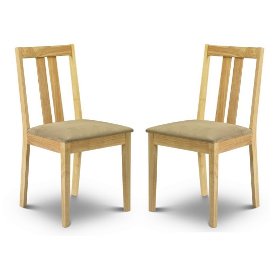 Kassia Wooden Dining Chairs In Natural Lacquered In A Pair