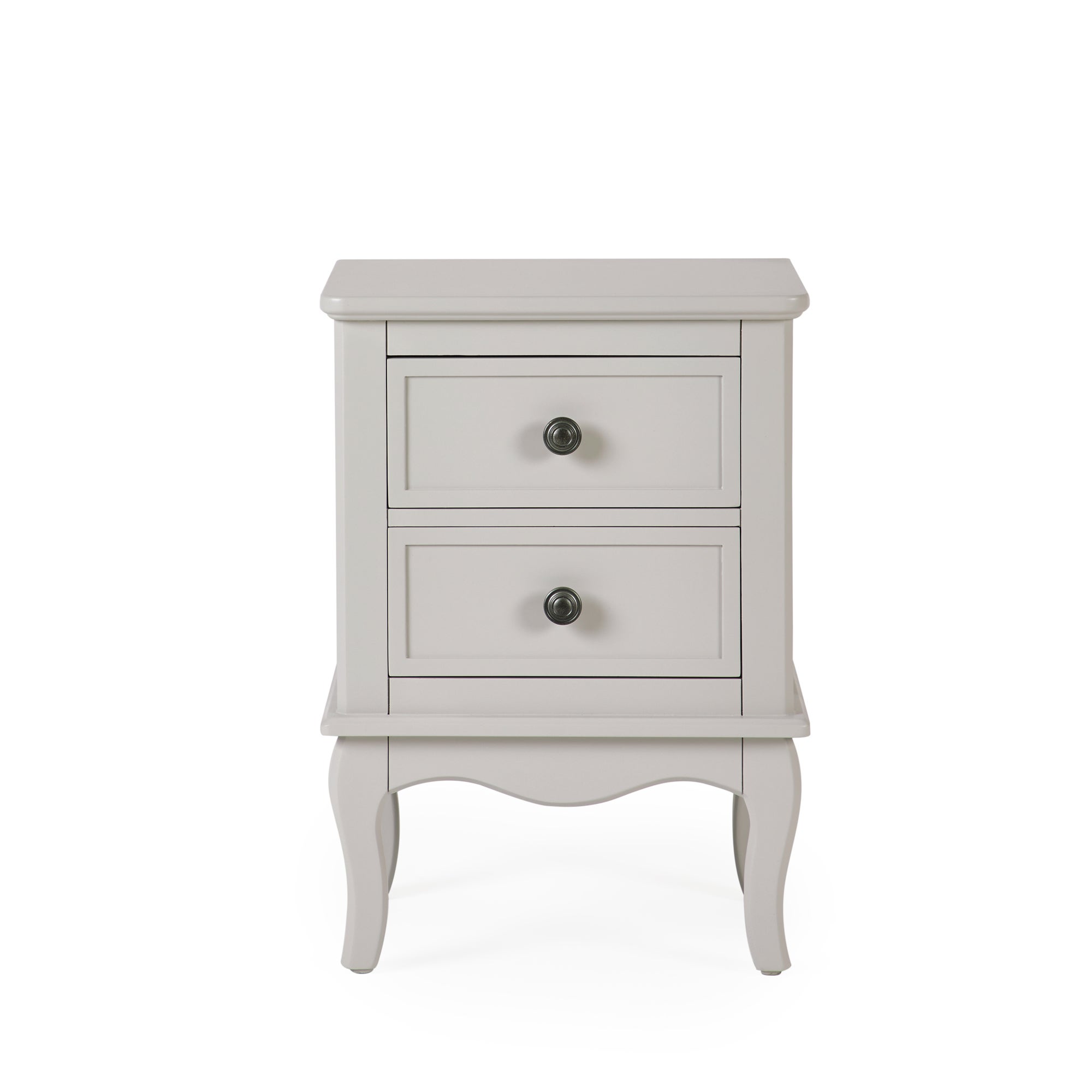 Clara 2 Drawer Bedside Table Grey