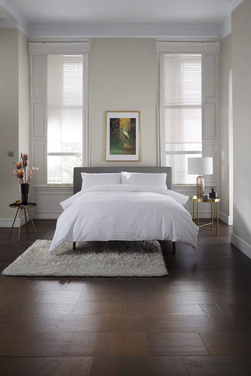 The Lyndon Company Level Crossing 100% Cotton Jersey Textured Duvet Set in Natural White