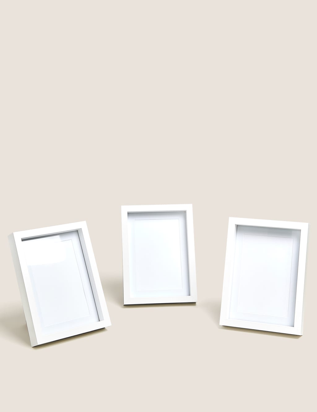M&S Set of 3 Photo Frames 4x6 inch White