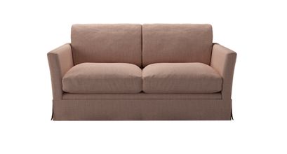 Otto 2 Seat Sofa Bed in Blush Pure Belgian Linen - sofa.com