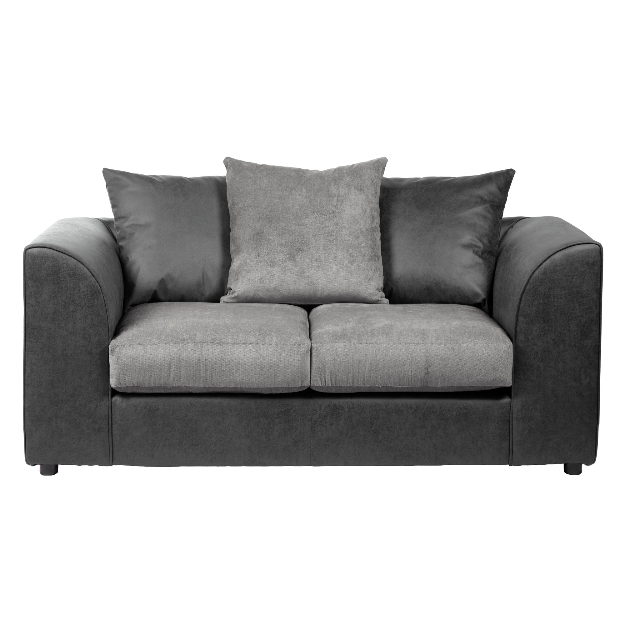 Blake Fabric Combo 2 Seater Sofa Grey
