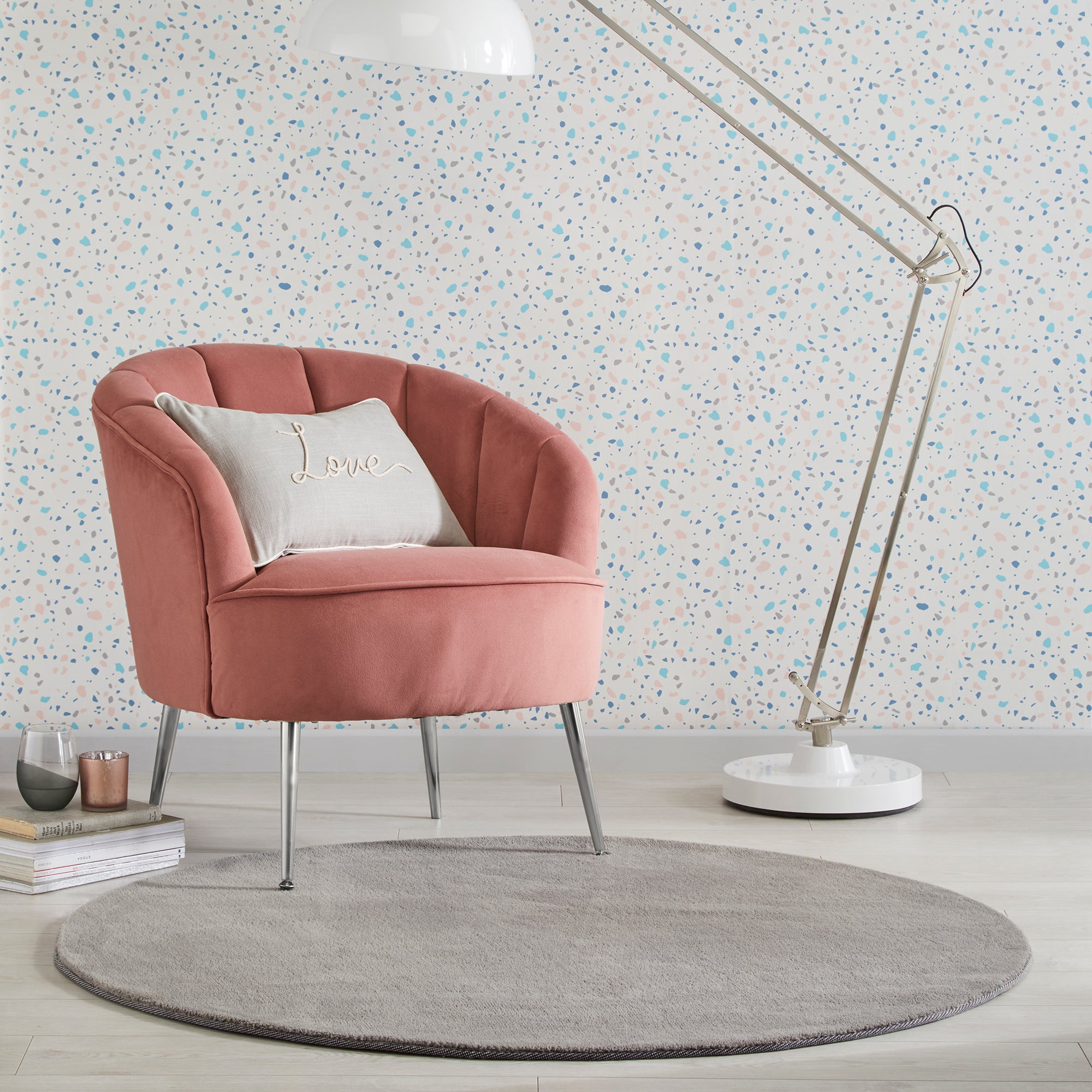 Cleo Circle Rug Cleo Silver