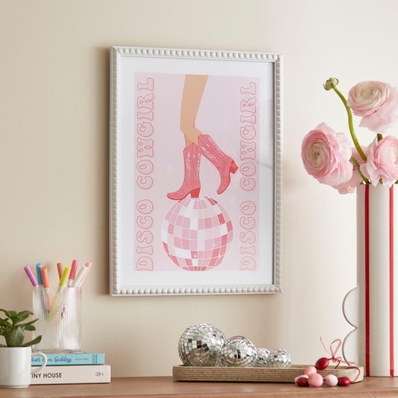 Disco Cowboy Boots Framed Print