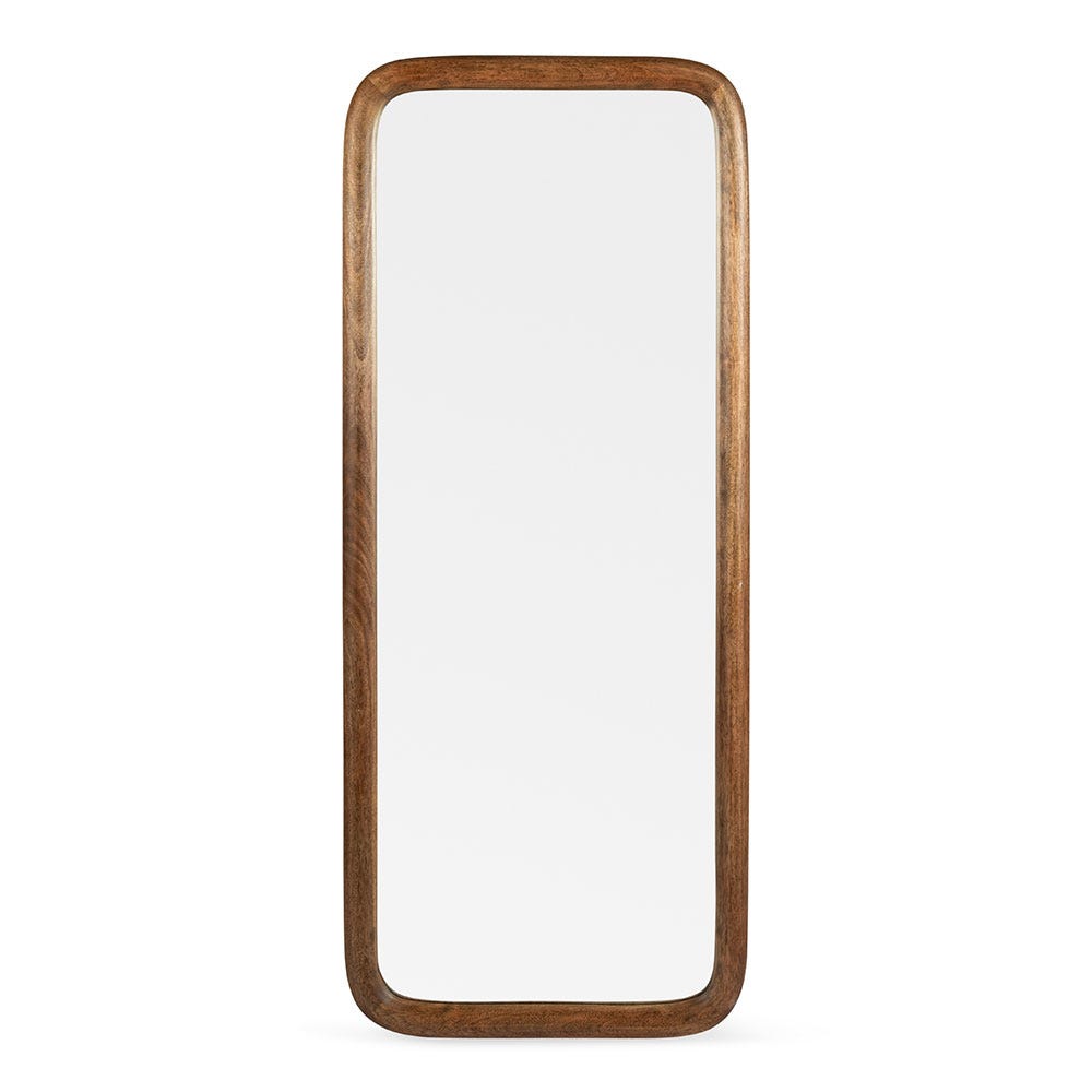 Heal's Genoa Full Length Wooden Floor Mirror Walnut Finish 170 x 70cm 2