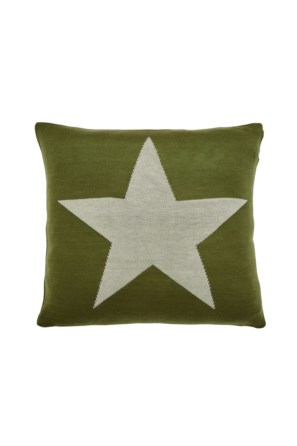 Helena Springfield 'Star' Knit Cushion in Green