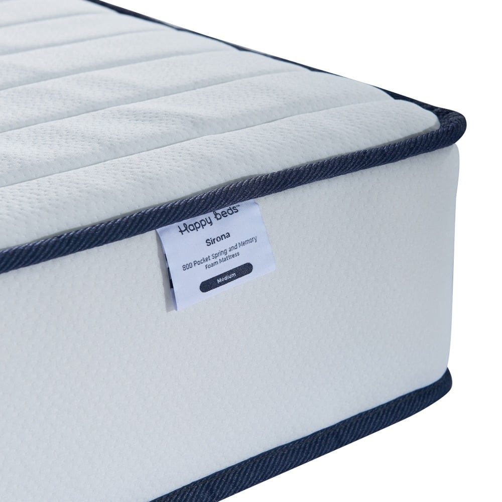 SleepSoul Sirona - King Size - 800 Pocket Spring Memory Foam Mattress - Foam/Fabric - Vacuum Packed - 5ft