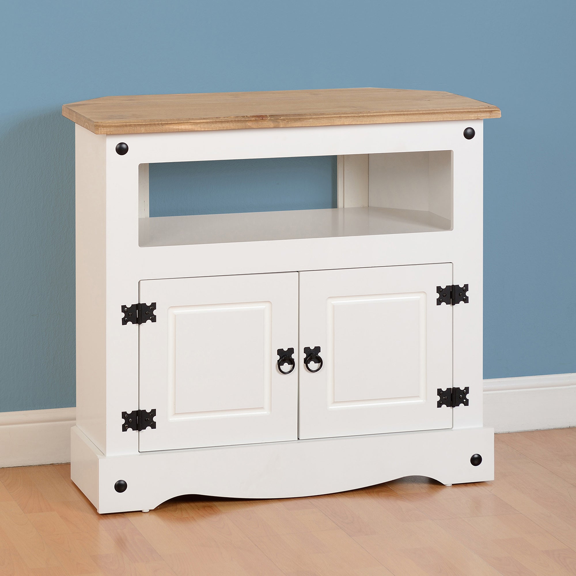 Corona White Corner TV Unit White