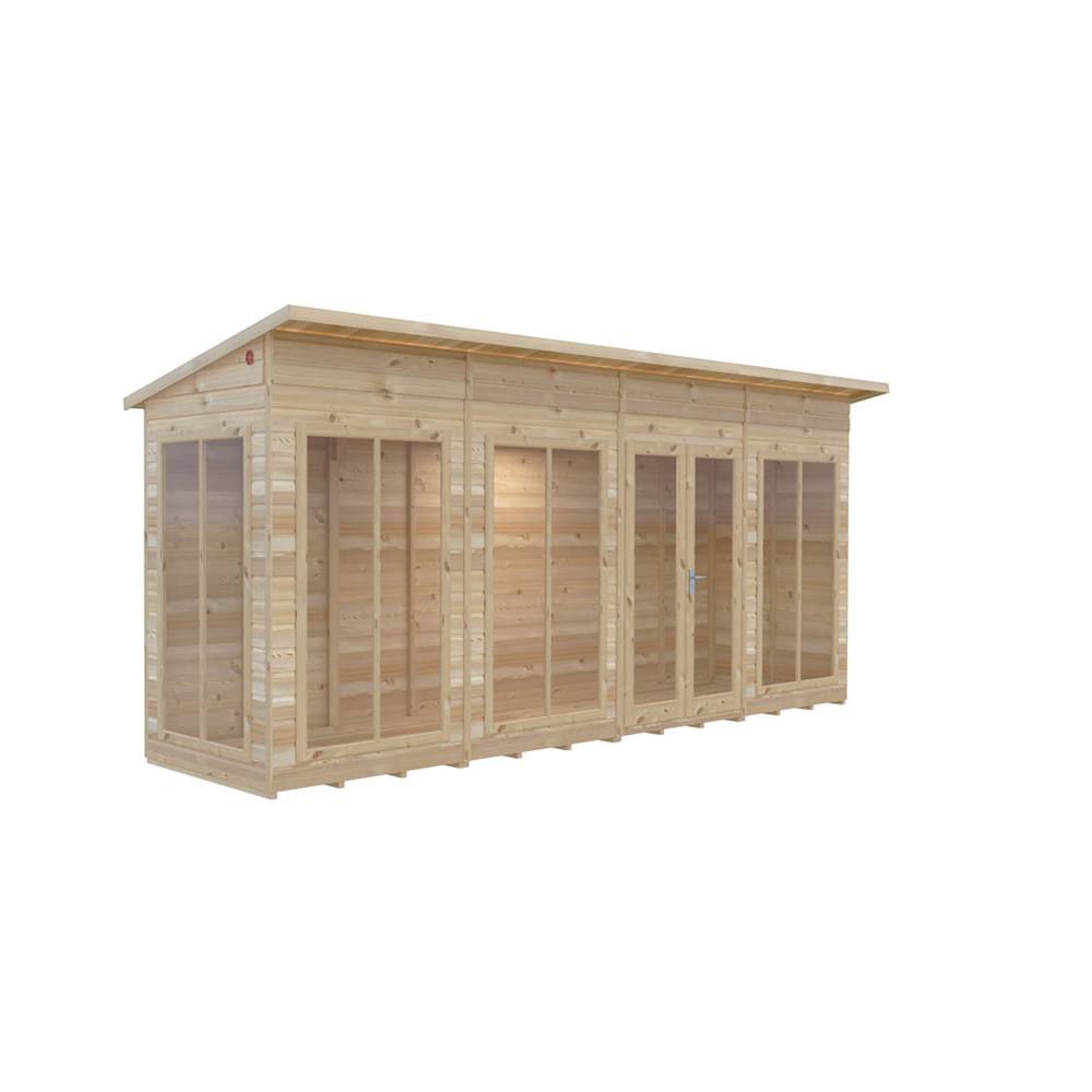 Shires Lela 16x4 Summerhouse - L125.8 x W476 x H229.9 cm in Light Brown 3