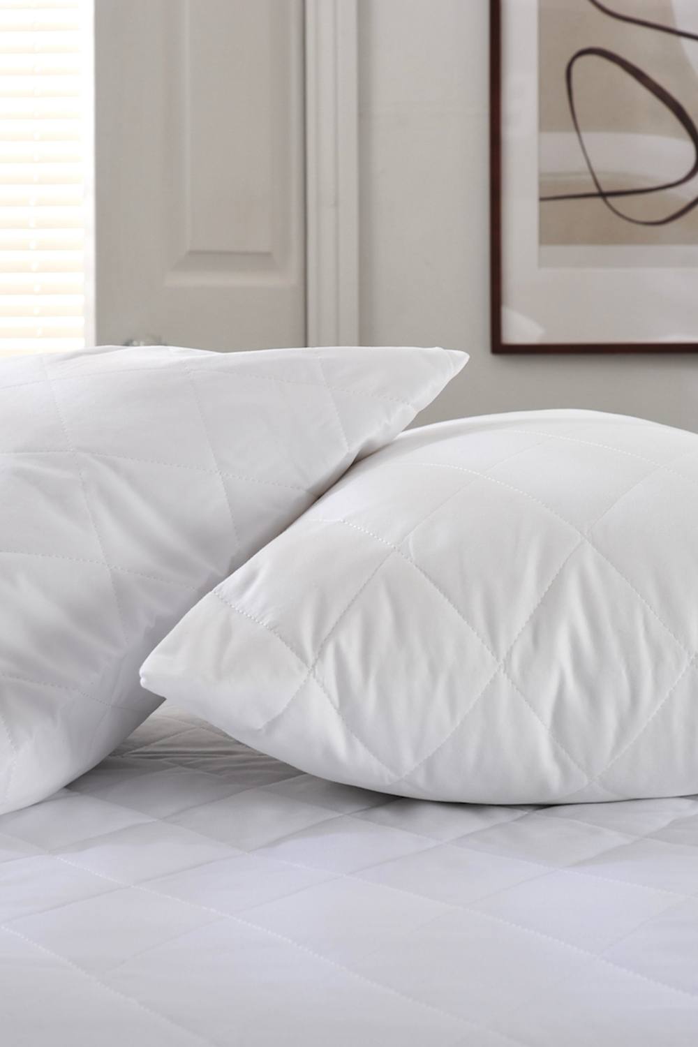 The Lyndon Company Quick Dry Quilted Pillow Protector | Deyongs 1846 in White
