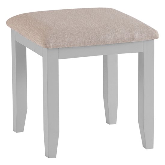 Tyler Wooden Dressing Stool In Grey
