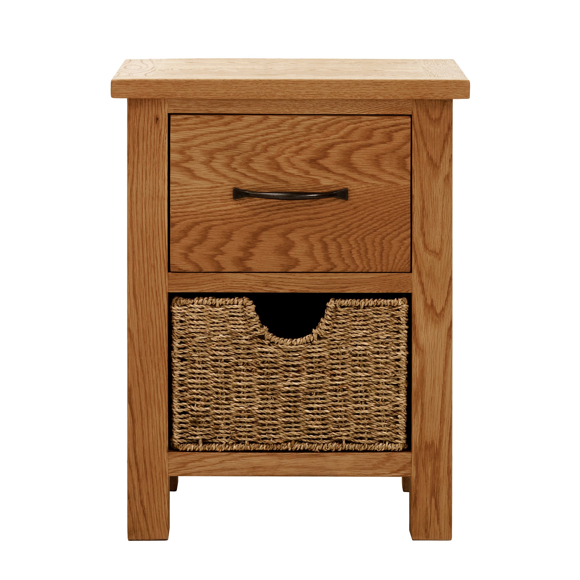 Sidmouth Oak 2 Drawer Bedside Table Natural