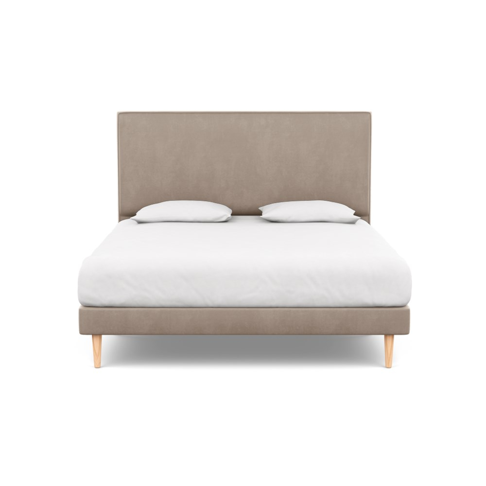 Heal's Heal's Shallow Divan Super King Varese Velvet Dove Light Stem Feet