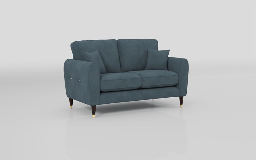 Blue Fabric Newsham 2 Seater Sofa Standard Back