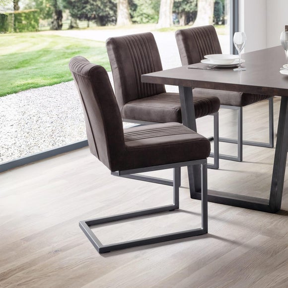 Brooklyn Set Of 2 Dining Chairs, Suede