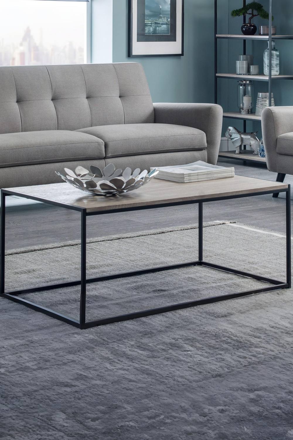 Julian Bowen Tribeca Rectangular Coffee Table in Brown