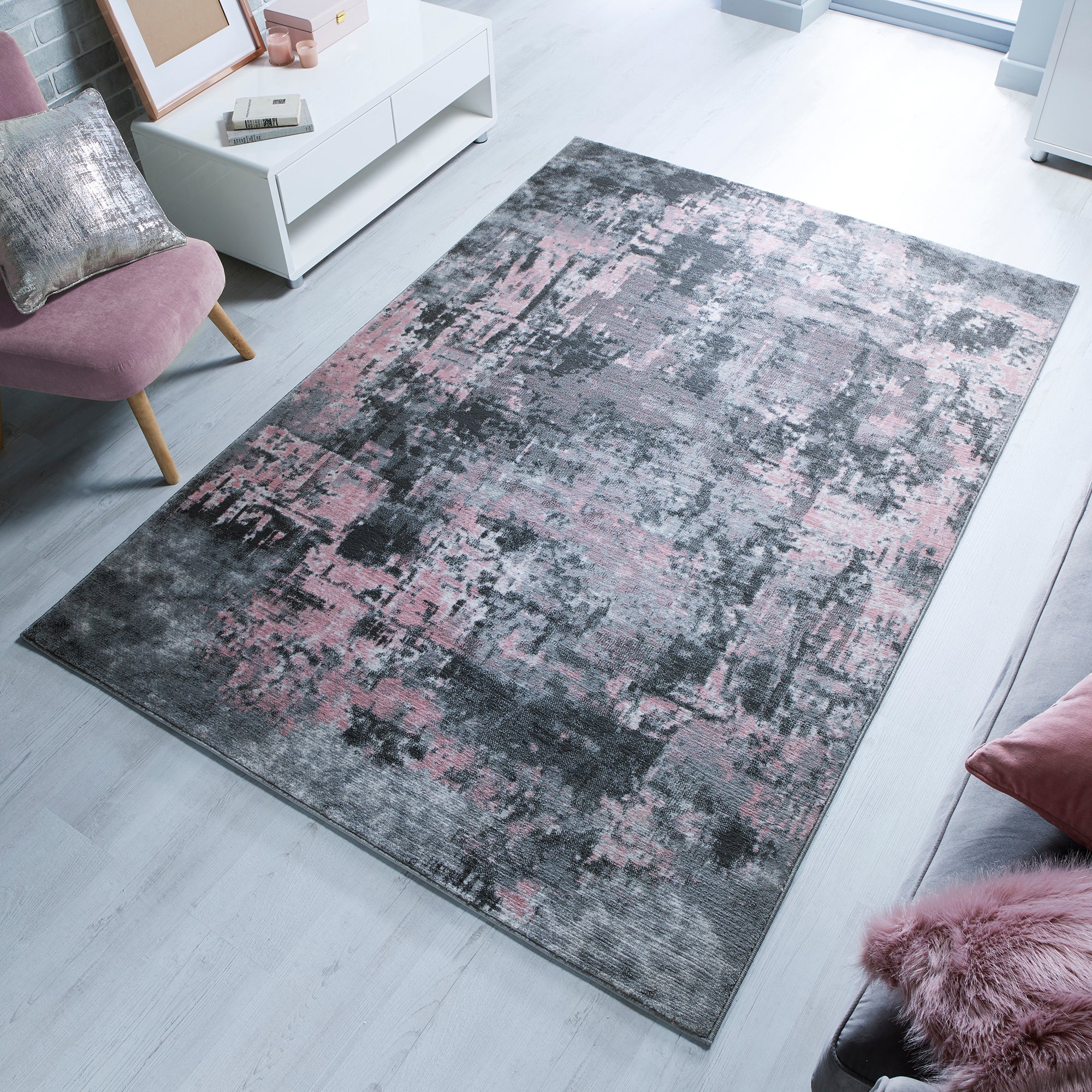 Wonderlust Rug Pink/Grey