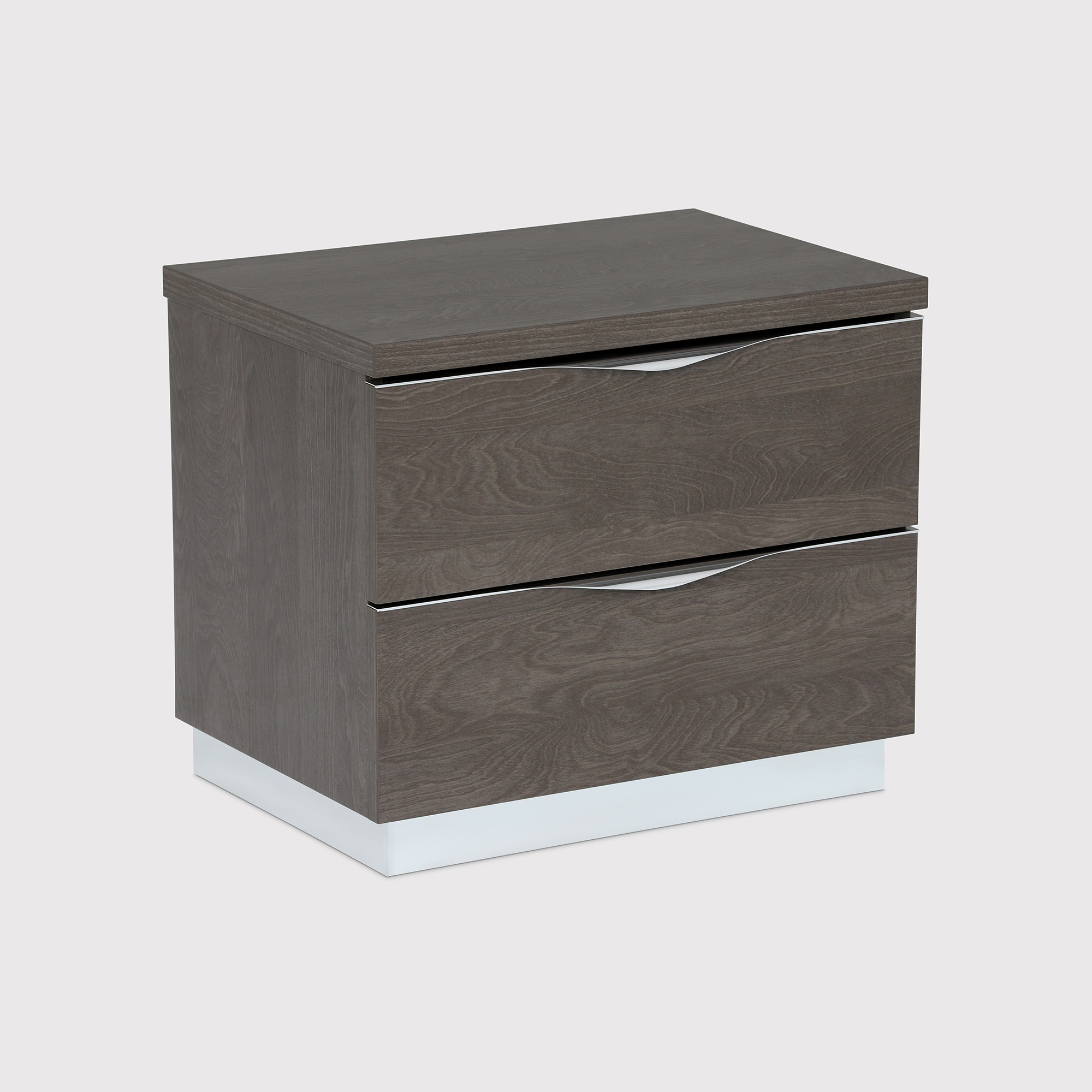 Lutyen Small Bedside Table, Grey Wood | Barker & Stonehouse