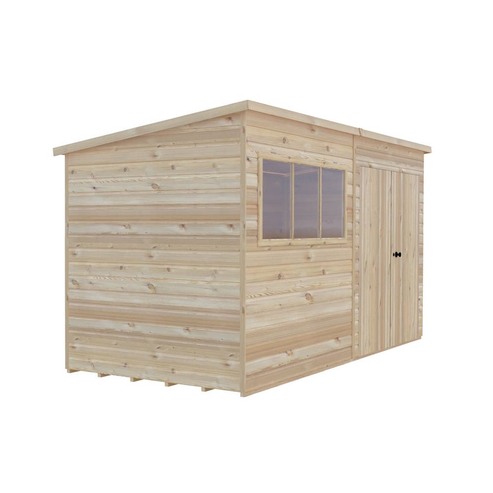 Shires Ranger 12 x 6 Feet Double Door Shed - L179 x W359 x H213.9 cm in Light Brown 3